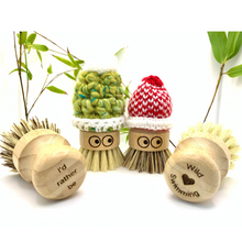 Load image into Gallery viewer, Eco Washing Up Scrubbers (pair) &quot; I&#39;d rather be Wild Swimming &quot;