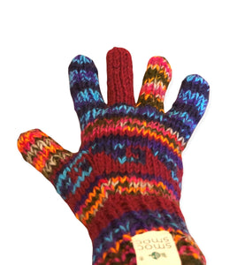 Toasty chunky knitted gloves