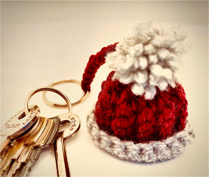 Handmade Crochet bobble hat Keyring one to match every smoc